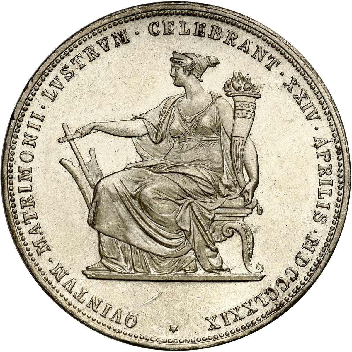 Austria. 2 Guldeny, 1879 srebrne wesele